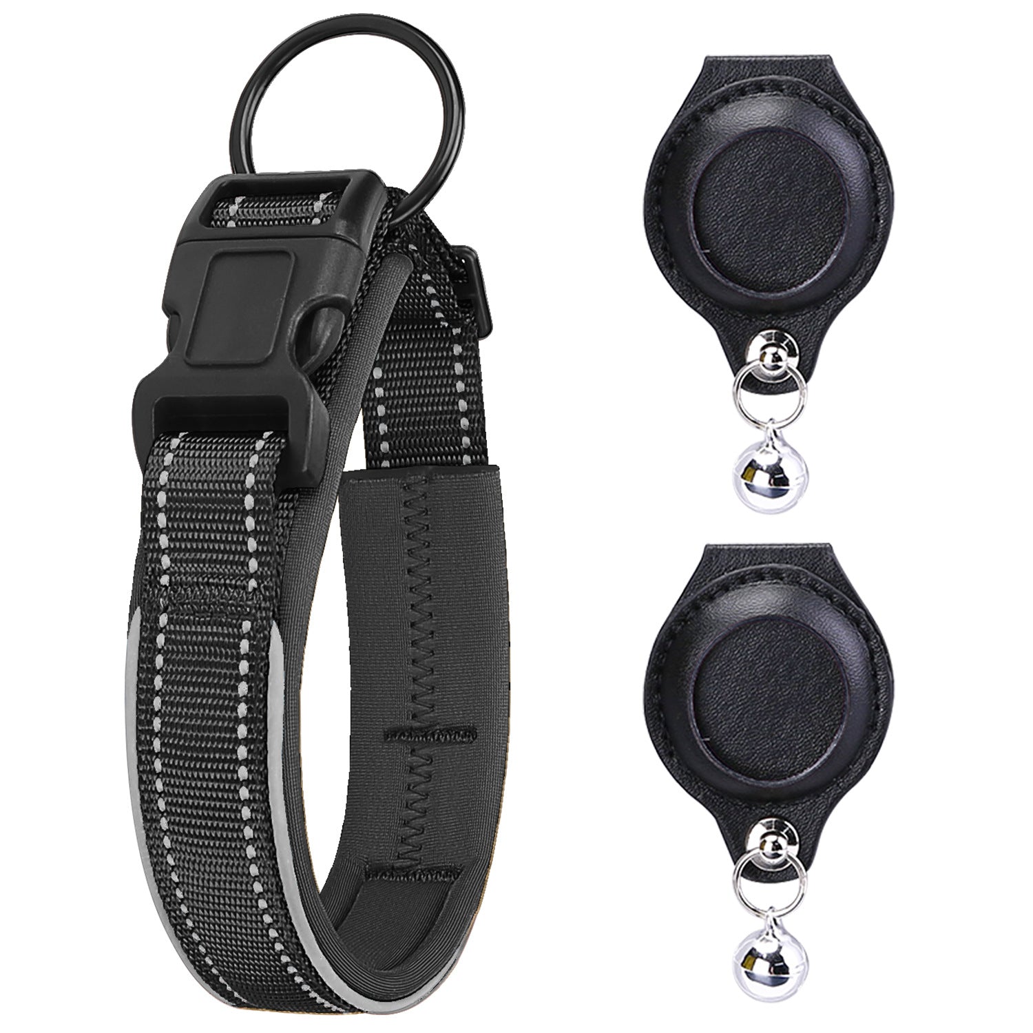 Airtag Tracker With Protective Leather Case For Dogs