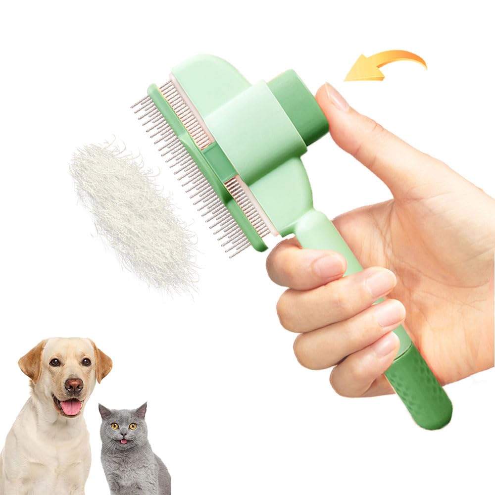 Professional Pet Comb For Dogs And Cats With Release Button Flea