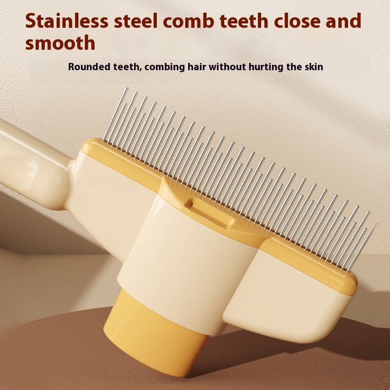 Professional Pet Comb For Dogs And Cats With Release Button Flea